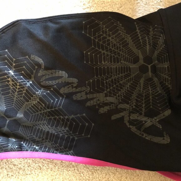 Puma Rudolf Dassler Sport Athletic Running Hooded Top Black w Pink Sz S NWOT - Picture 5 of 7